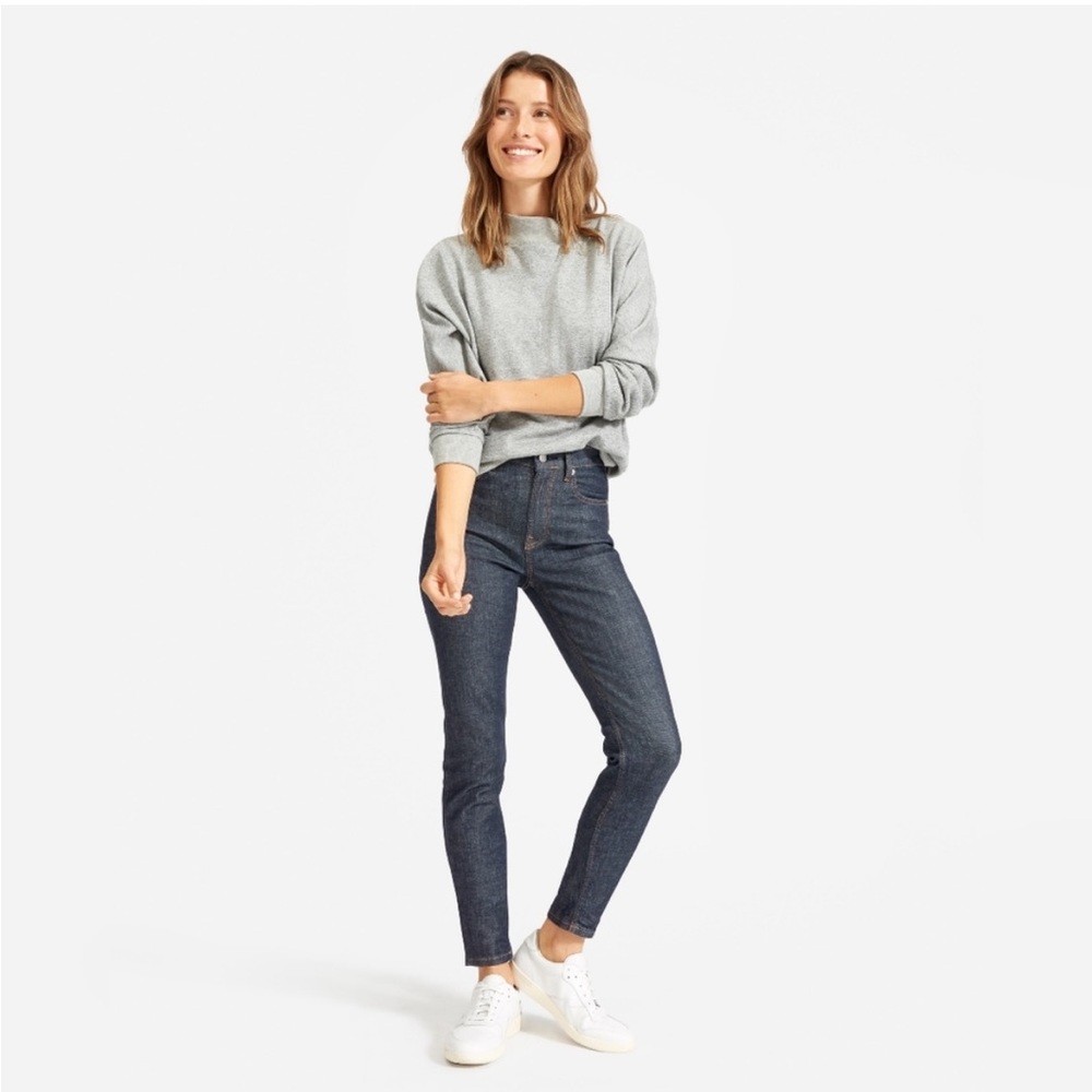Everlane The High-Rise Skinny Jeans Dark Indigo Blue Size 26